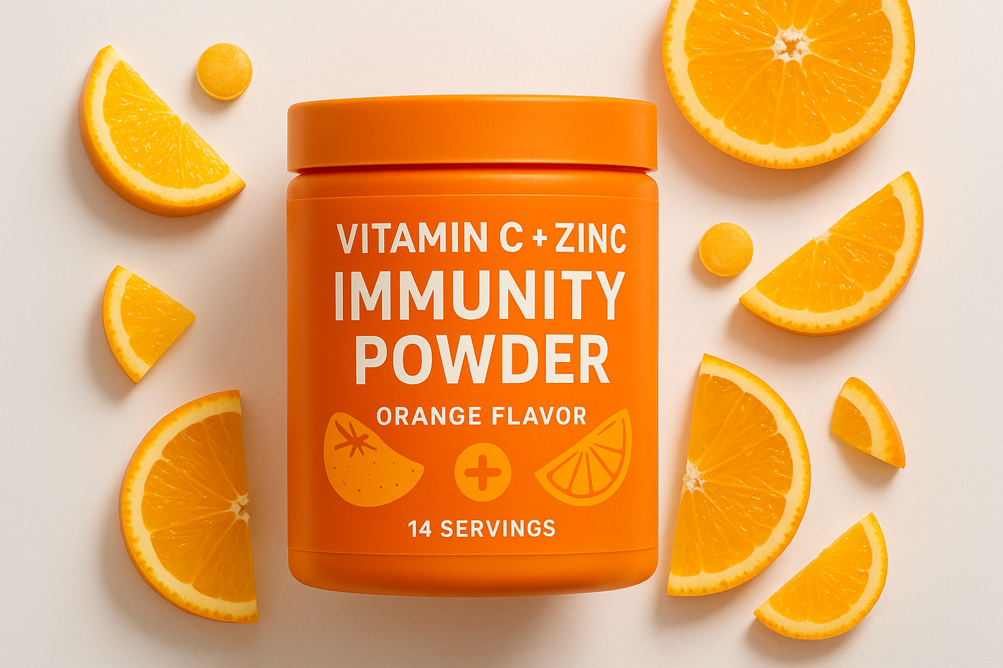Vitamin C + Zinc Immunity Powder — Orange (14 servings)