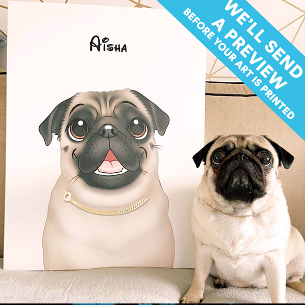 Copy of Custom Cartoon  Art Wrapped Pet Canvas (custom)